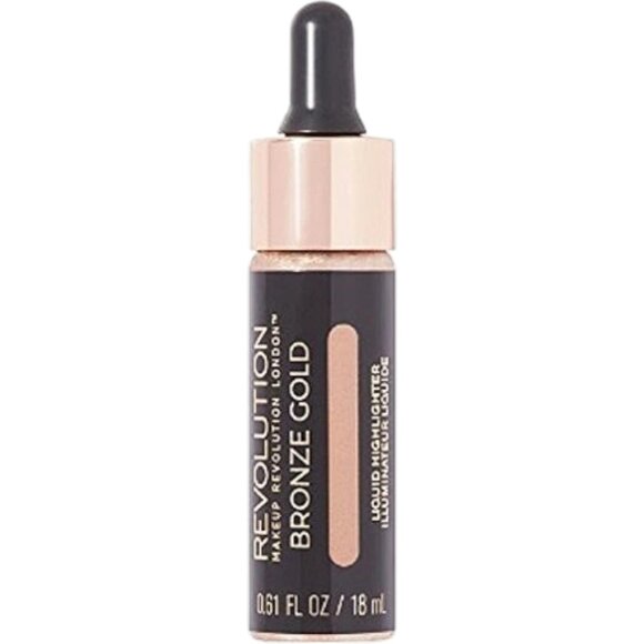 Revolution Makeup Liquid Highlighter- Bronze Gold- NWOB - Picture 1 of 1